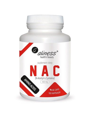NAC N-acetil L-cisteína, 500 mg, 100 cápsulas