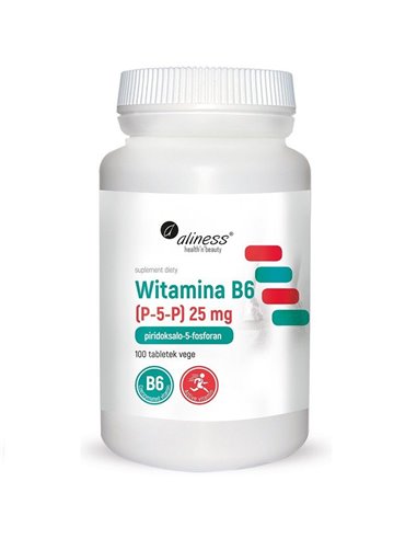 Vitamina B6 (P-5-P) 25 mg, 100 tabletas