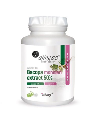 Extracto de bacopa monnieri 50%, 500 mg, 100 cápsulas vegetales