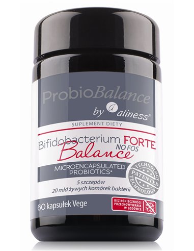ProbioBalance, Bifidobacterium Forte Balance 20 mld., 60 cápsulas vegetales.