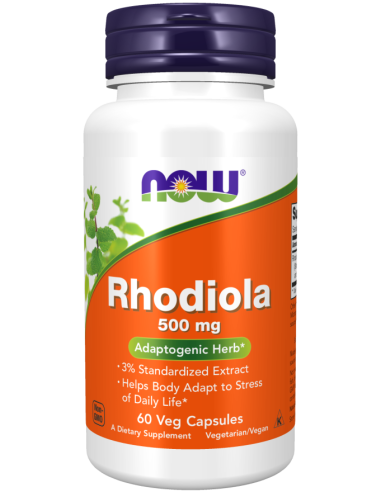 Rhodiola 500 mg, 60 cápsulas vegetales