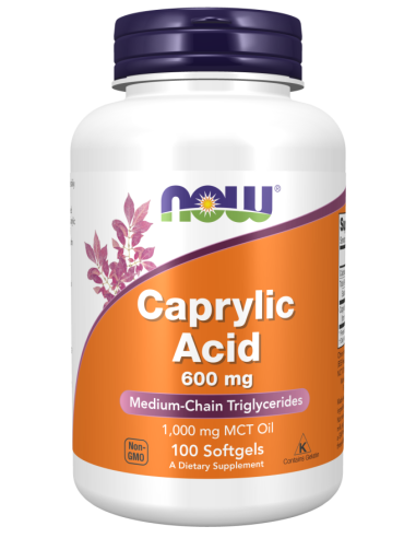 Ácido caprílico 600 mg, 100 cápsulas blandas