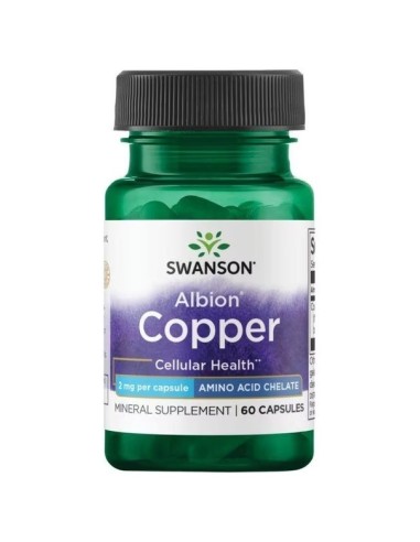 Cobre 2 mg 60 cápsulas (Swanson)