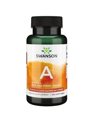 Vitamina A 10000 UI 250 cápsulas blandas (Swanson)
