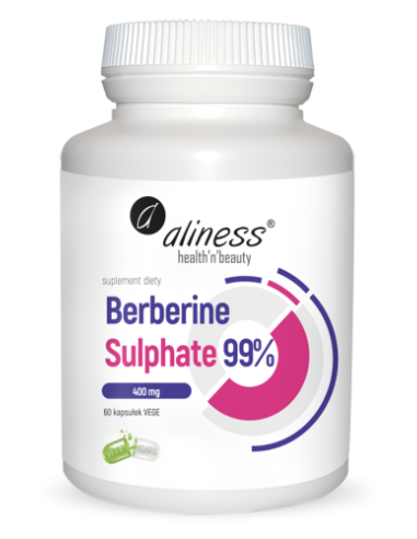 Sulfato de berberina 99% 400 mg, 60 cápsulas vegetales